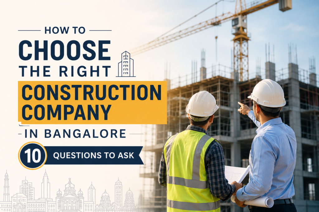 How to Choose the Right Construction Company in Bangalore: 10 Questions to Ask